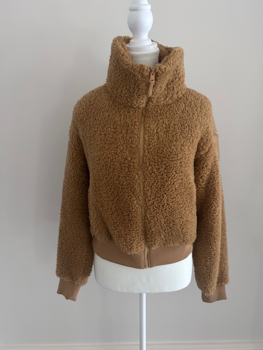 Roots Tan Teddy Zip-Up Jacket